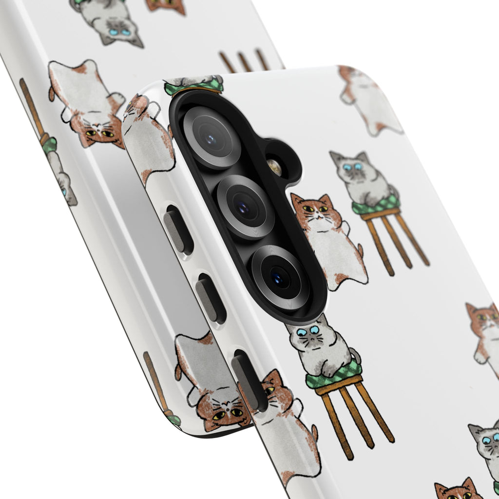 Two Cats, Zero Thoughts Pattern Tough Phone Case