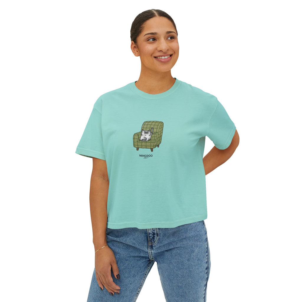 The Cat, Zero Thoughts Women's Boxy Tee