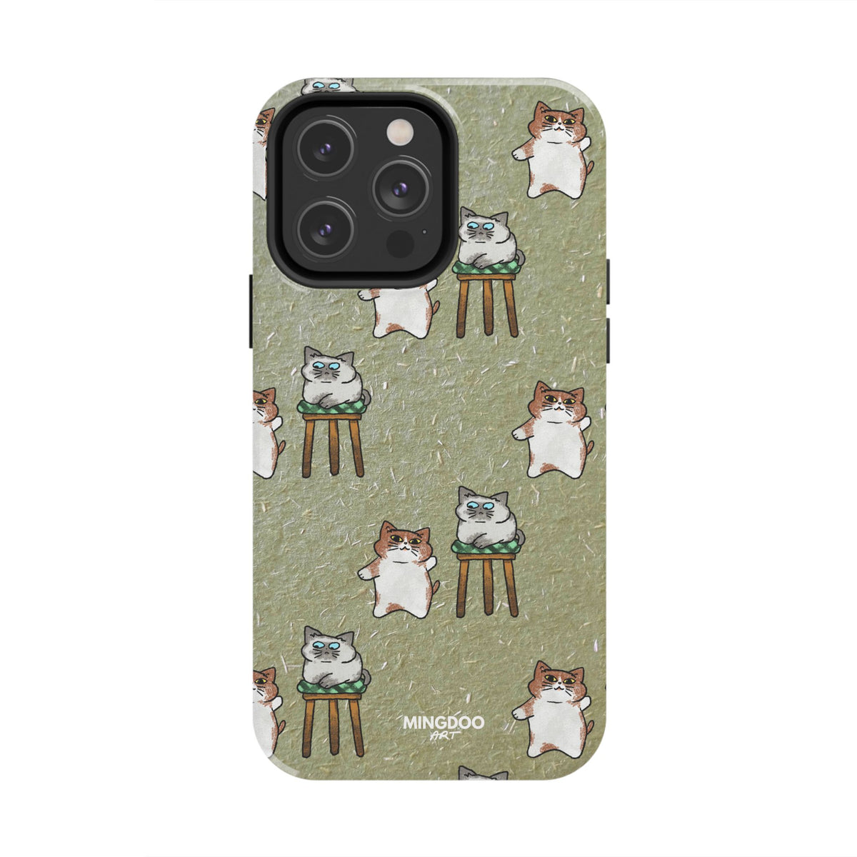 Two Cats, Zero Thoughts Pattern Tough Phone Case