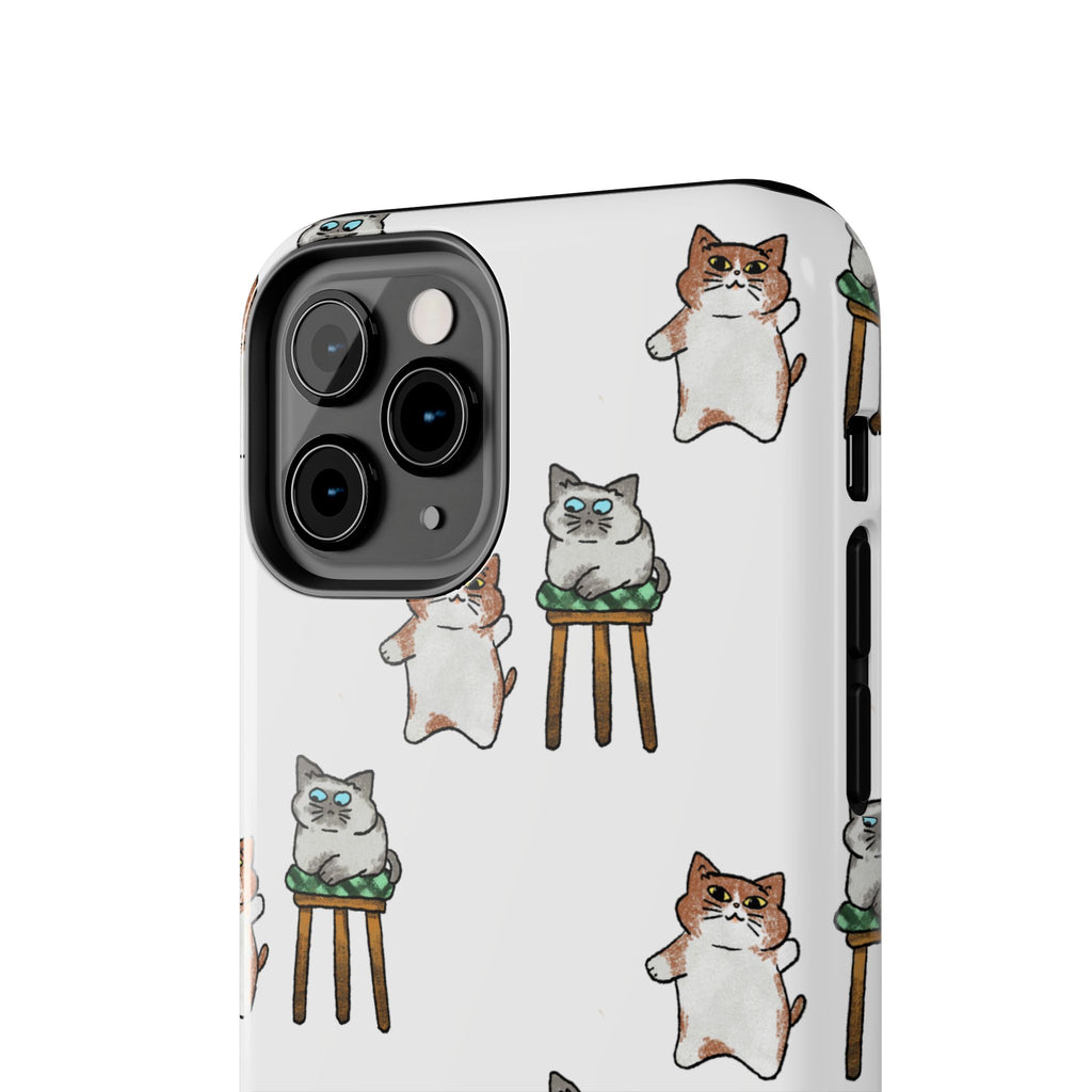 Two Cats, Zero Thoughts Pattern Tough Phone Case