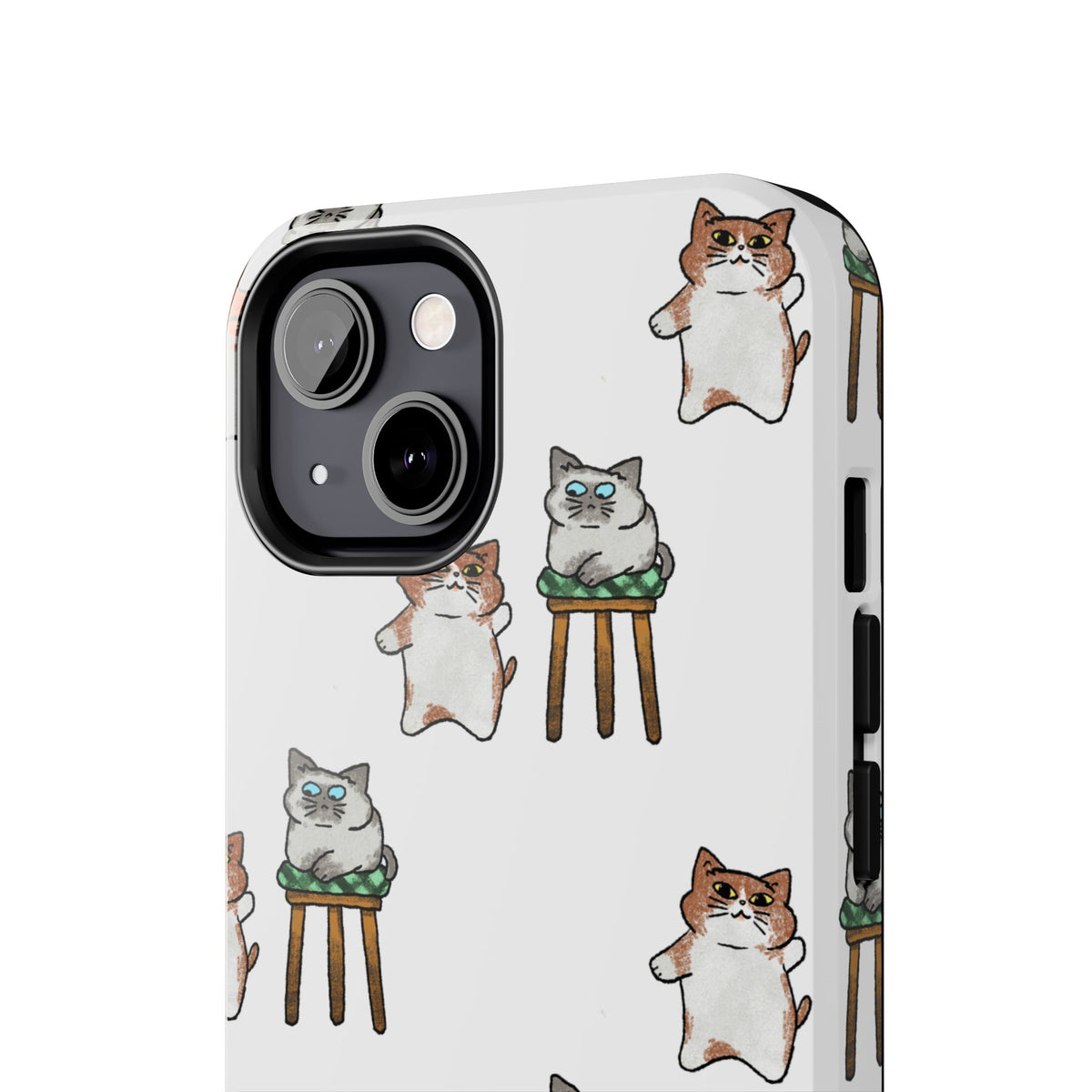 Two Cats, Zero Thoughts Pattern Tough Phone Case