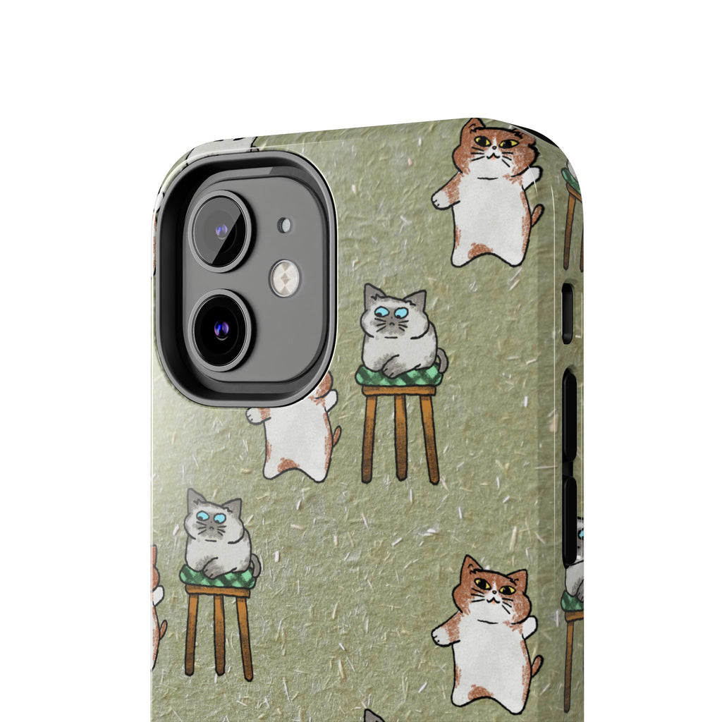 Two Cats, Zero Thoughts Pattern Tough Phone Case