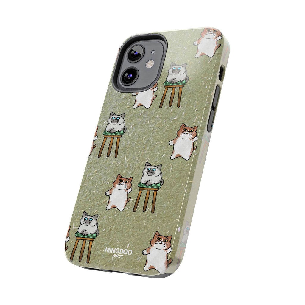 Two Cats, Zero Thoughts Pattern Tough Phone Case