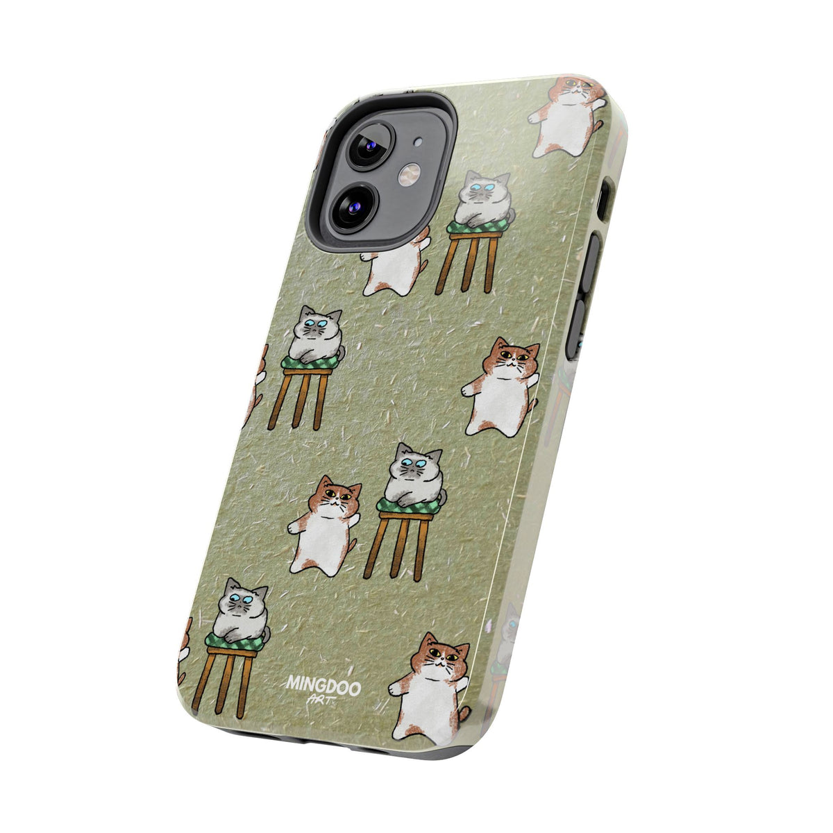 Two Cats, Zero Thoughts Pattern Tough Phone Case