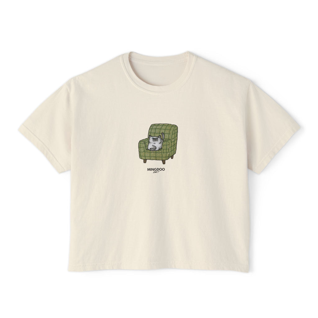 The Cat, Zero Thoughts Women's Boxy Tee