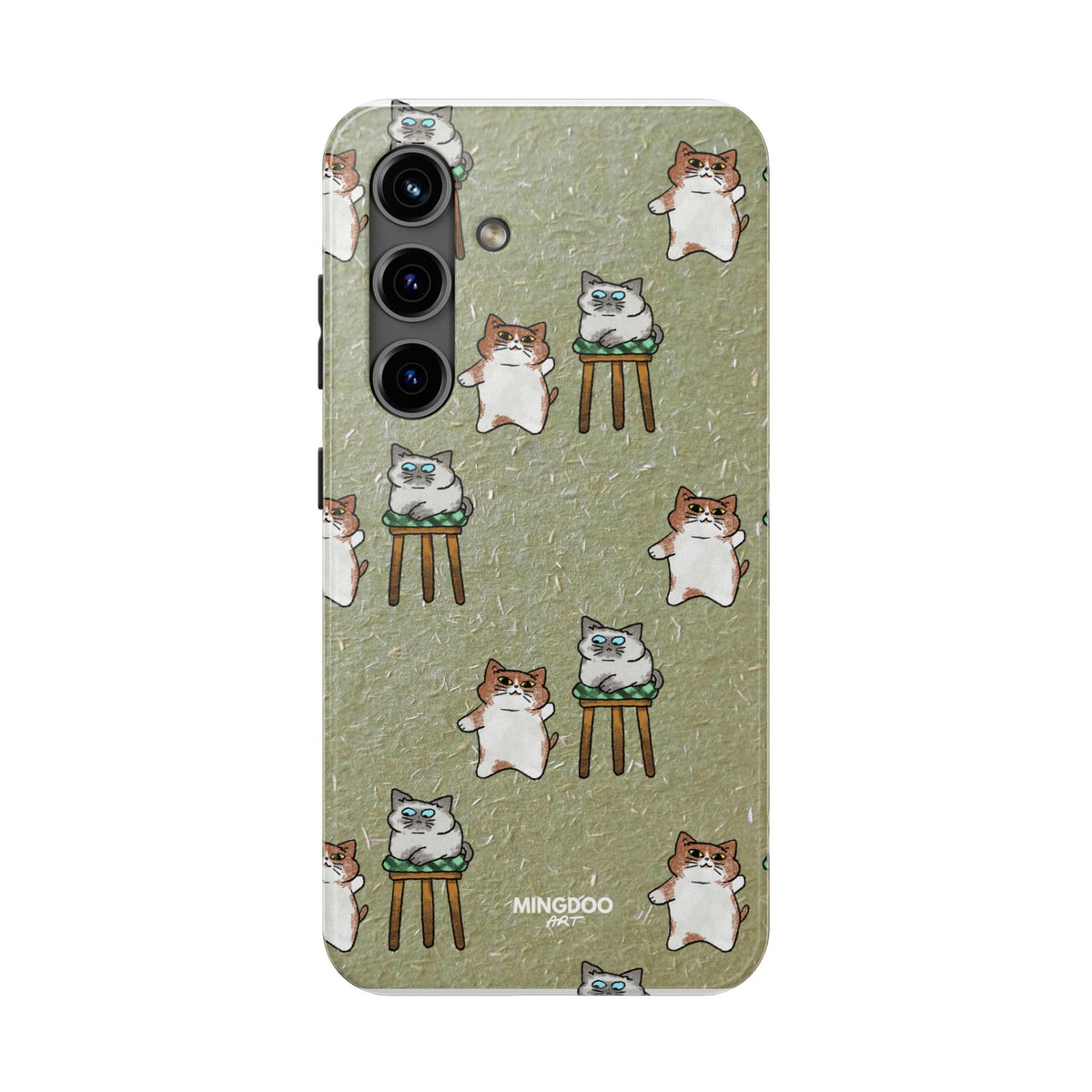 Two Cats, Zero Thoughts Pattern Tough Phone Case