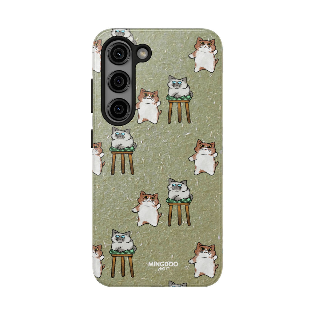 Two Cats, Zero Thoughts Pattern Tough Phone Case