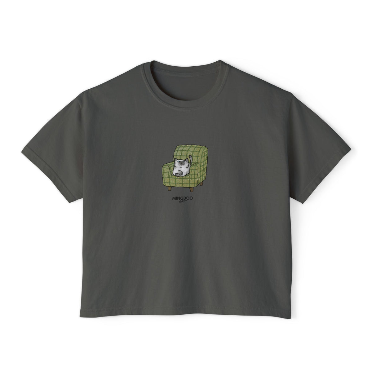 The Cat, Zero Thoughts Women's Boxy Tee
