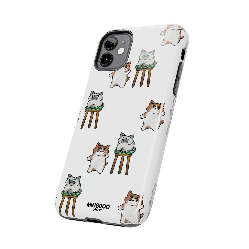 Two Cats, Zero Thoughts Pattern Tough Phone Case