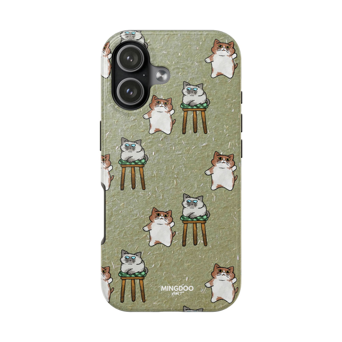 Two Cats, Zero Thoughts Pattern Tough Phone Case