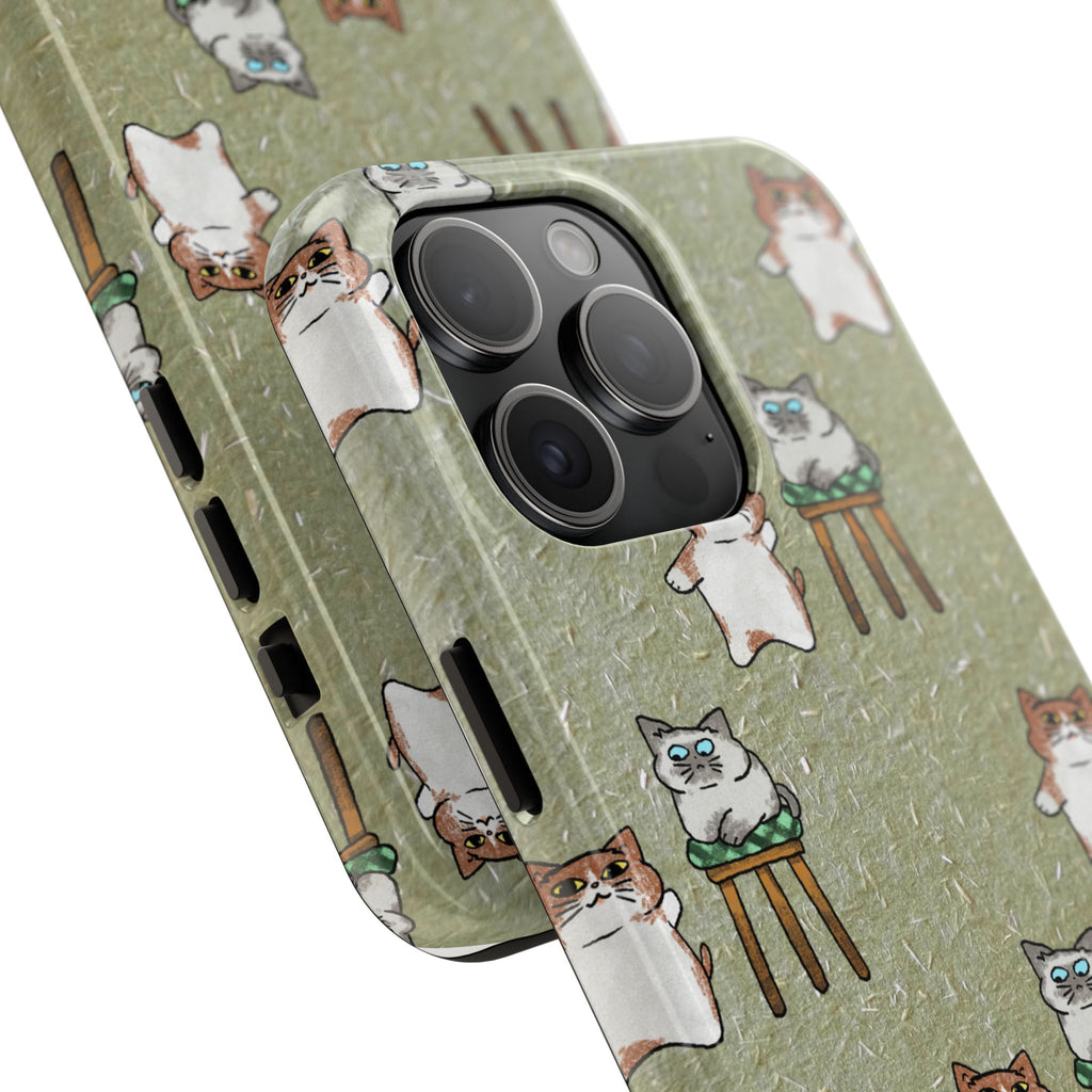 Two Cats, Zero Thoughts Pattern Tough Phone Case