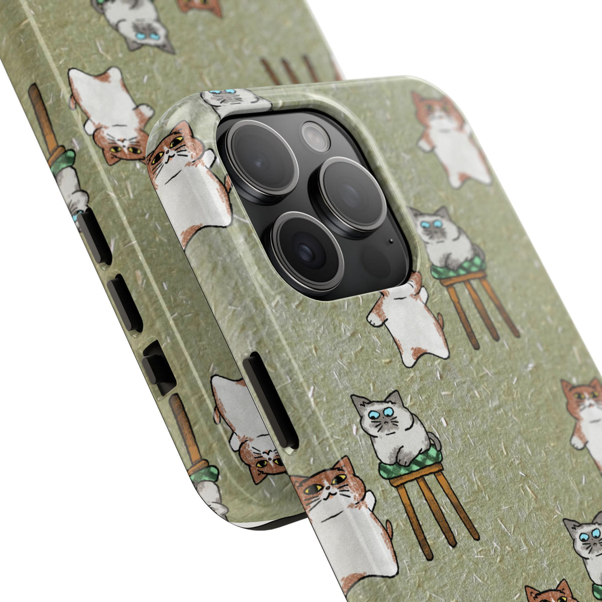 Two Cats, Zero Thoughts Pattern Tough Phone Case