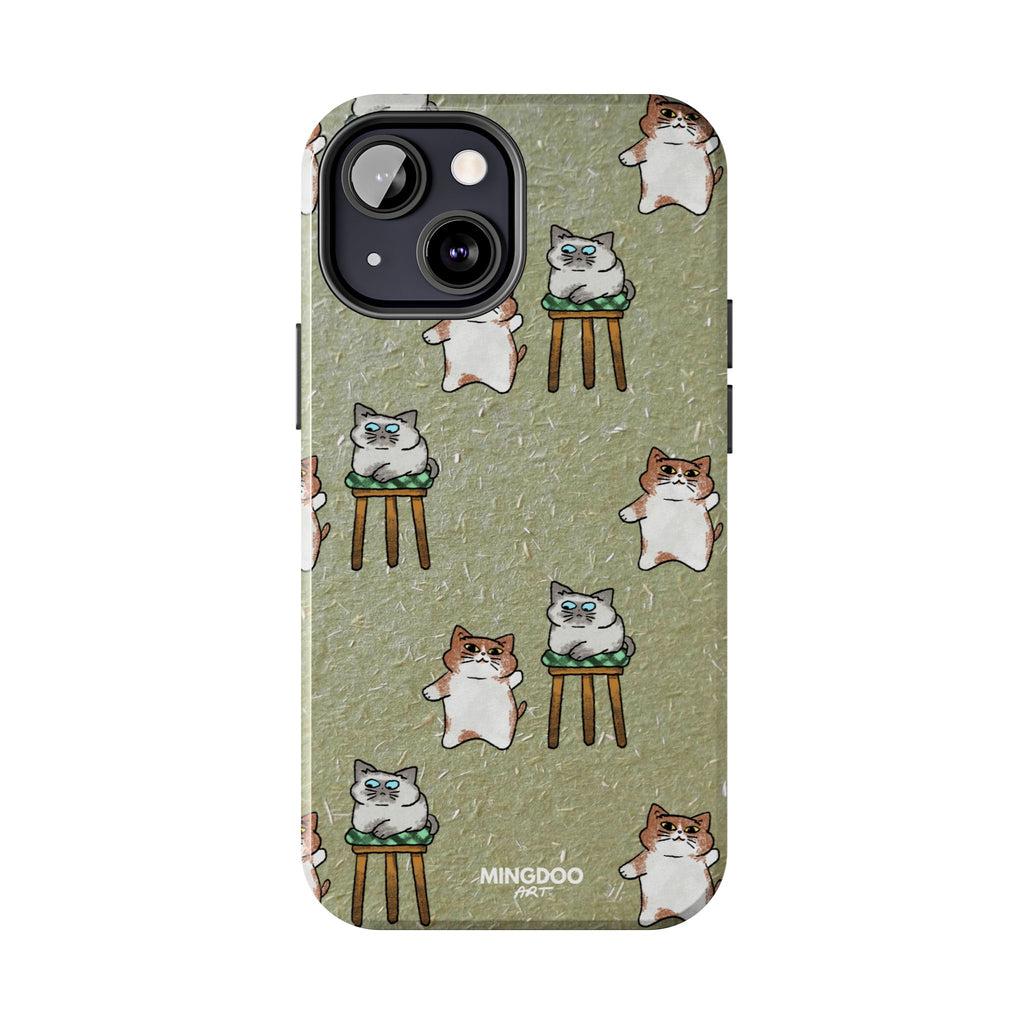 Two Cats, Zero Thoughts Pattern Tough Phone Case