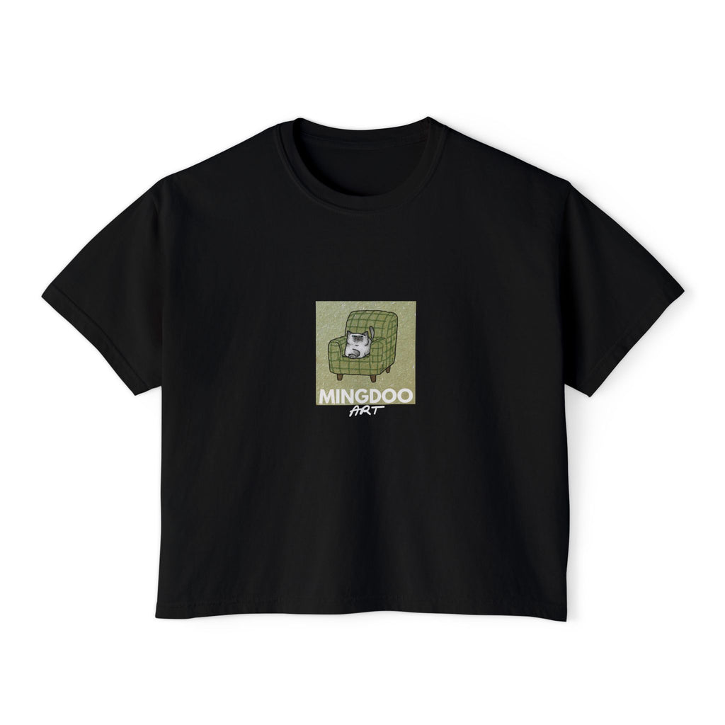 The Cat, Zero Thoughts Women's Boxy Tee