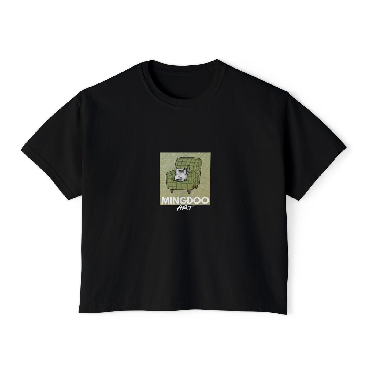 The Cat, Zero Thoughts Women's Boxy Tee