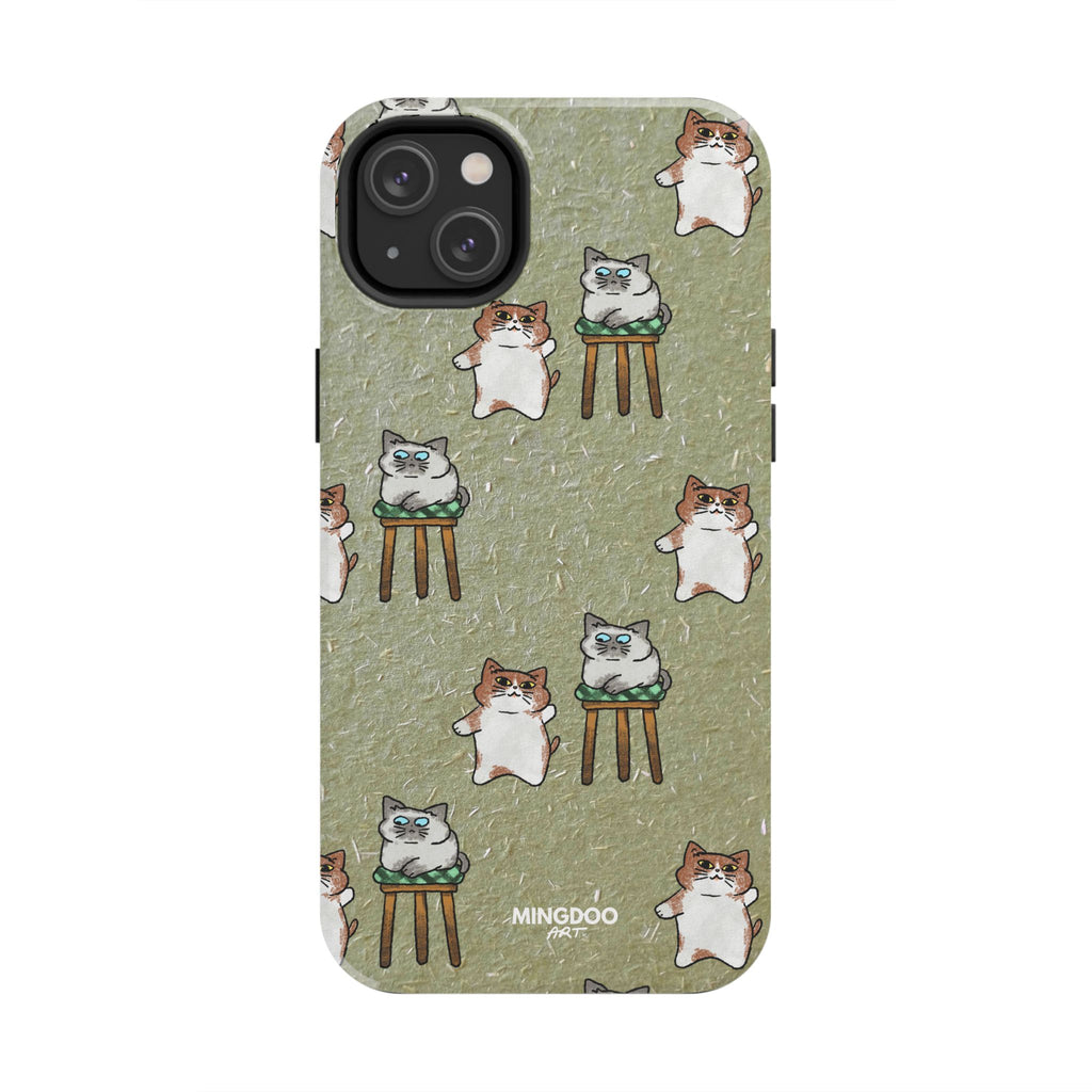 Two Cats, Zero Thoughts Pattern Tough Phone Case