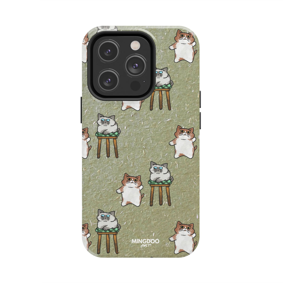 Two Cats, Zero Thoughts Pattern Tough Phone Case