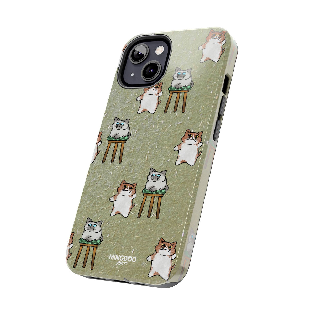 Two Cats, Zero Thoughts Pattern Tough Phone Case